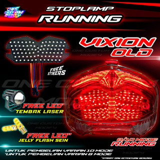 Vixion ไฟเบรก LED 8 10 โหมด ไฟท้ายรถจักรยานยนต์ VIXION OLD 2007 2008 2009 2010 2011 2012