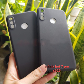 เคสนิ่ม เนื้อแมตต์ สีดํา สําหรับกล้อง INFINIX HOT 7 PRO