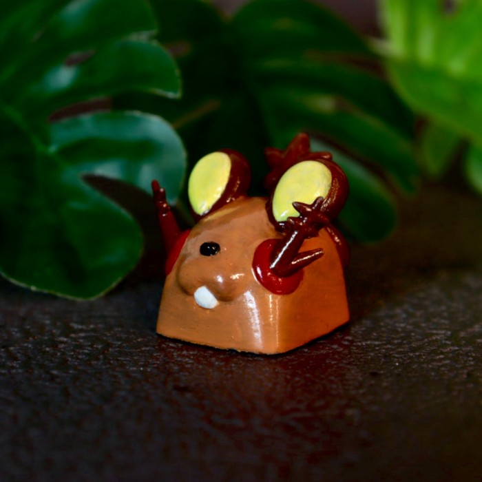 Pokemon dedenne artisan keycaps เสาอากาศเมาส์ keycap นางฟ้าไฟฟ้า