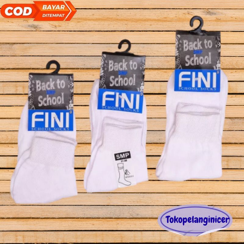 FINI PREMIUM WHITE SCHOOL SOCKS - SNI STANDARD THICK SCHOOL SOCKS