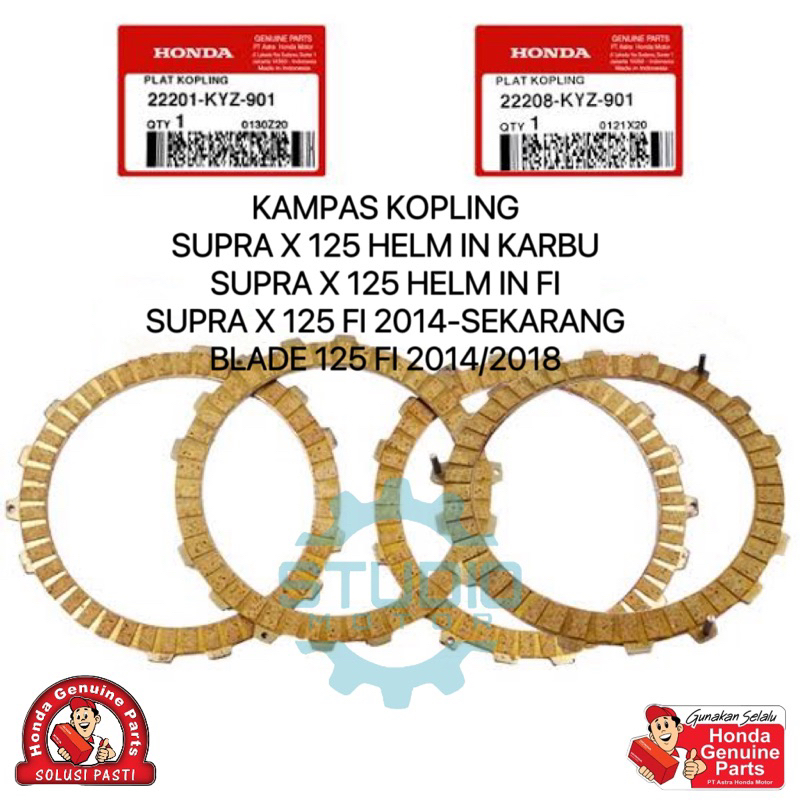 22208KYZ901 22201KYZ901 ผ้าซับคลัช Supra X 125 Helm ใน KYZ & Supra X 125 FI ฉีด K41 ใบมีด 125 fi K47