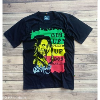 เสื้อยืด พิมพ์ลาย Bob Marley get up stand up reggae jamaica ขนาดใหญ่ 5XL 4XL 3XL