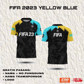 Fifa 2023 เสื้อเจอร์ซีย์ พรีเมี่ยม สีเหลือง สีฟ้า