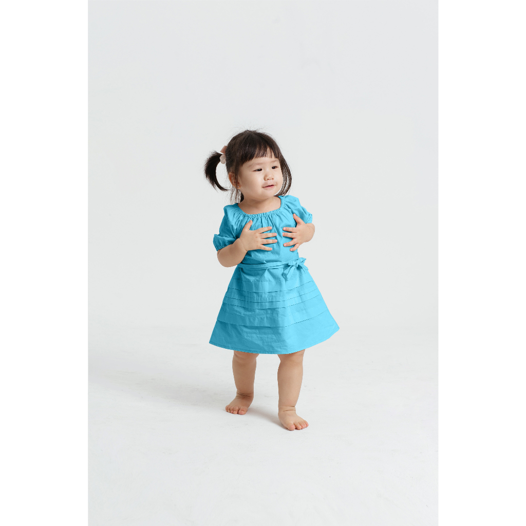 EESOME Mignon Petite Dress สีฟ้าฝรั่งเศส