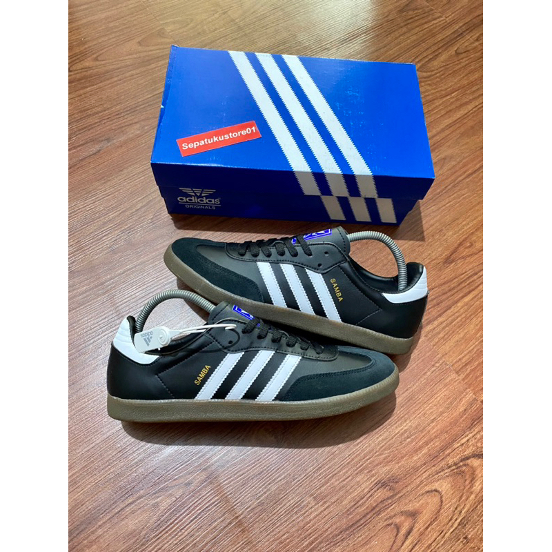 Adid4s SMBA รองเท้าผ้าใบพรีเมี่ยมสีขาวสีดํา