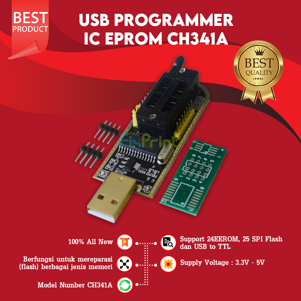 Flash BIOS โปรแกรมเมอร์ USB CH341A