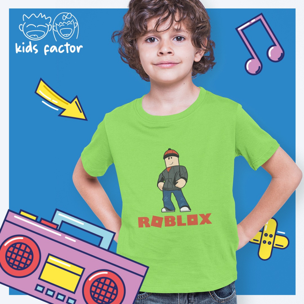 HIJAU Kids T-shirts / Roblox / Game T-shirts / Green T-shirts / Age 4-13 Years