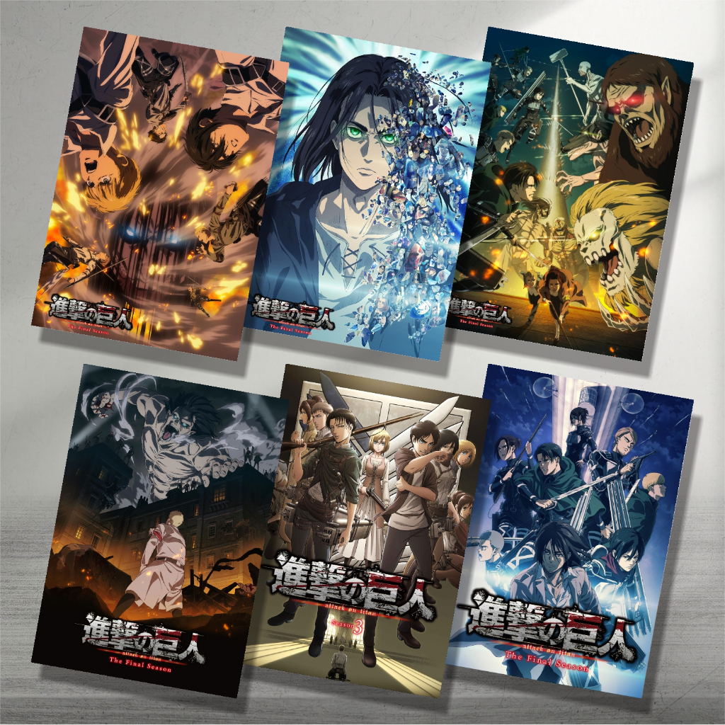 อะนิเมะโปสเตอร์คอลเลกชัน A3 Shingeki no Kyojin / Attack on Titan A - Eren Mikasa Levi