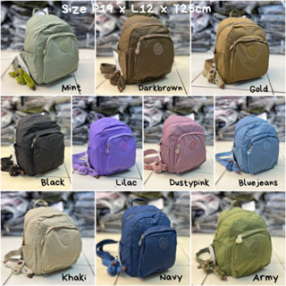 Mini BAG kp 0312 กระเป๋าเป้ สะพายหลัง ร่มชูชีพ พรีเมี่ยม - 2in1 กระเป๋าเป้สะพายหลัง ผู้หญิง &amp; กระเป๋าแฟชั่น นําเข้า ขนาดเล็ก เทรนด์แฟชั่น