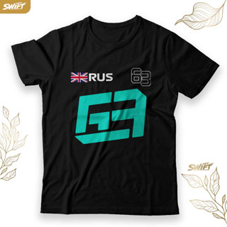 เสื้อยืด ลายทีม 63 George Russell Mercedes F1 DISTRO