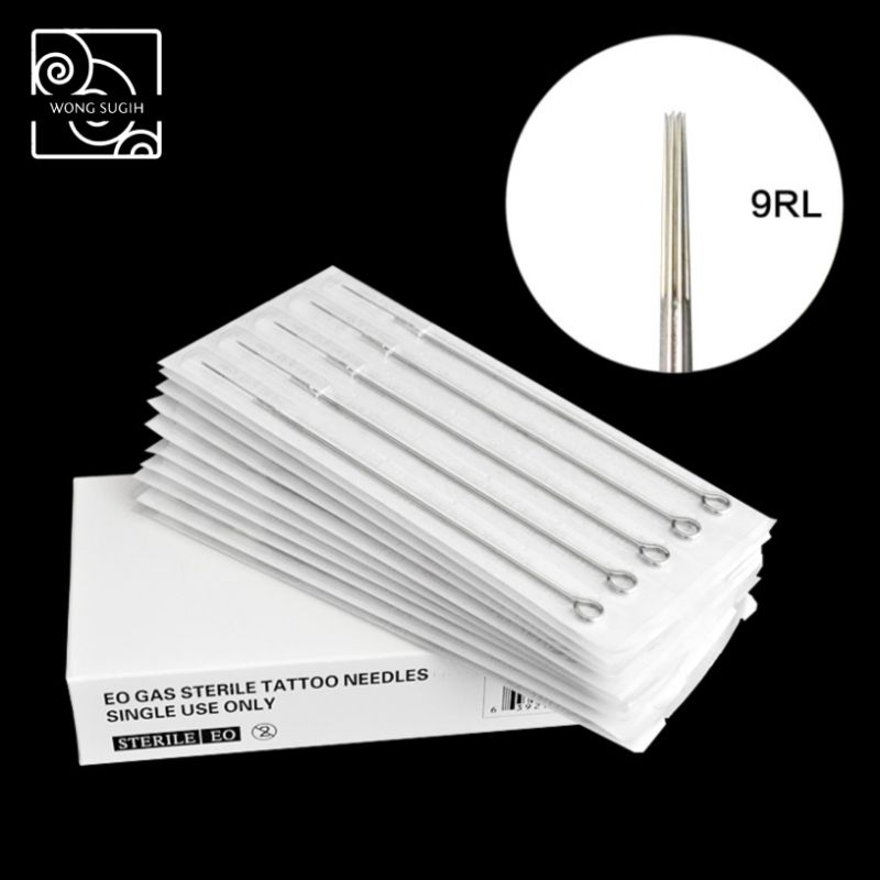 RL9 / 9RL Coil Tattoo Needle - Hand Poke - Needle Tattoo Round Liner Coil & Rotary - Premium - คุณภา