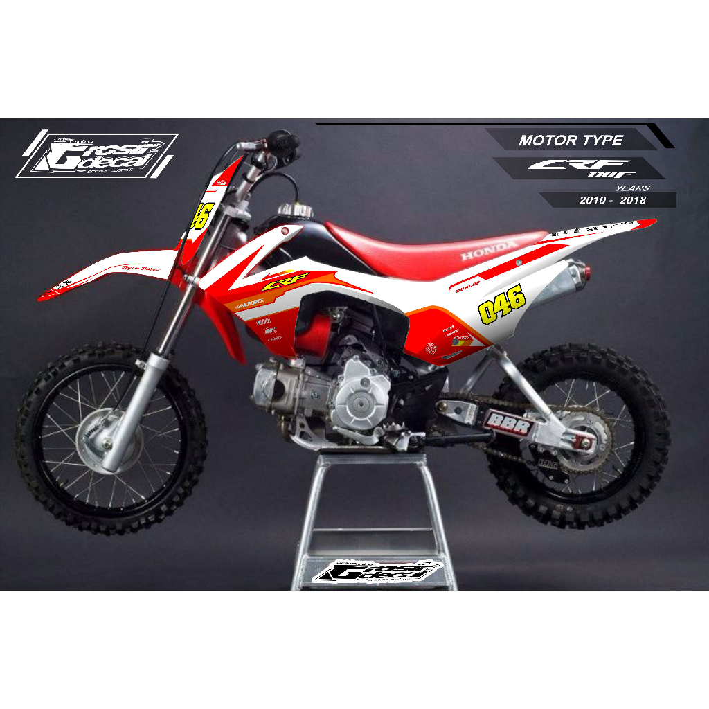 Full Body Mini CRF 110 Trail Striping สติกเกอร์รูปลอก CRF 110cc Fullbody Mini Trail Striping สติกเกอ