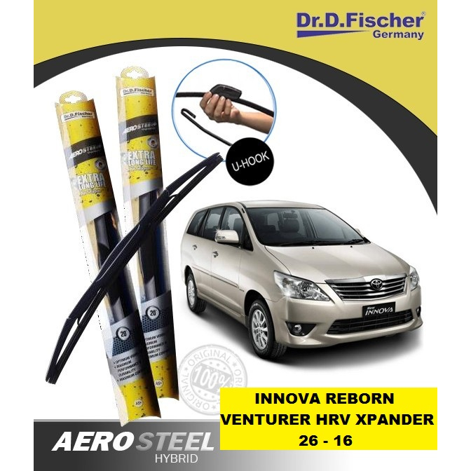 Dr FISCHER 26 16 HYBRID FRONT WIPER PACKAGE INNOVA REBORN HRV XPANDER VENTURER