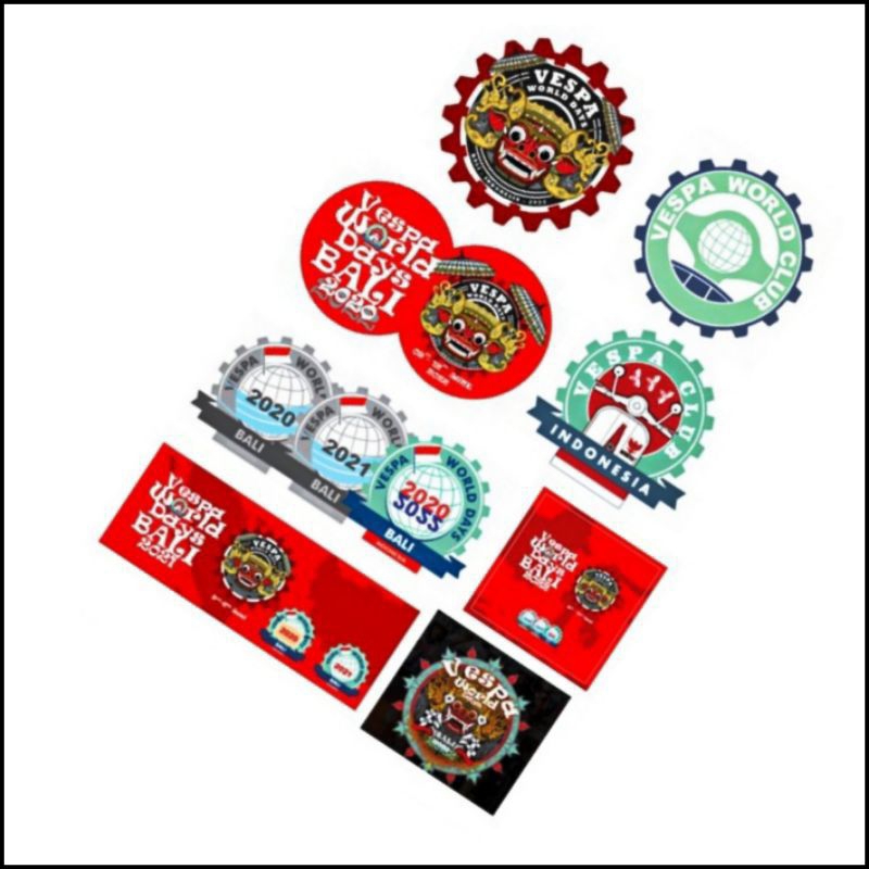 สติ๊กเกอร์ Vespa World Day 2022/สติ๊กเกอร์ Vespa World Day bali 2022/สติ๊กเกอร์ Vespa indonesia