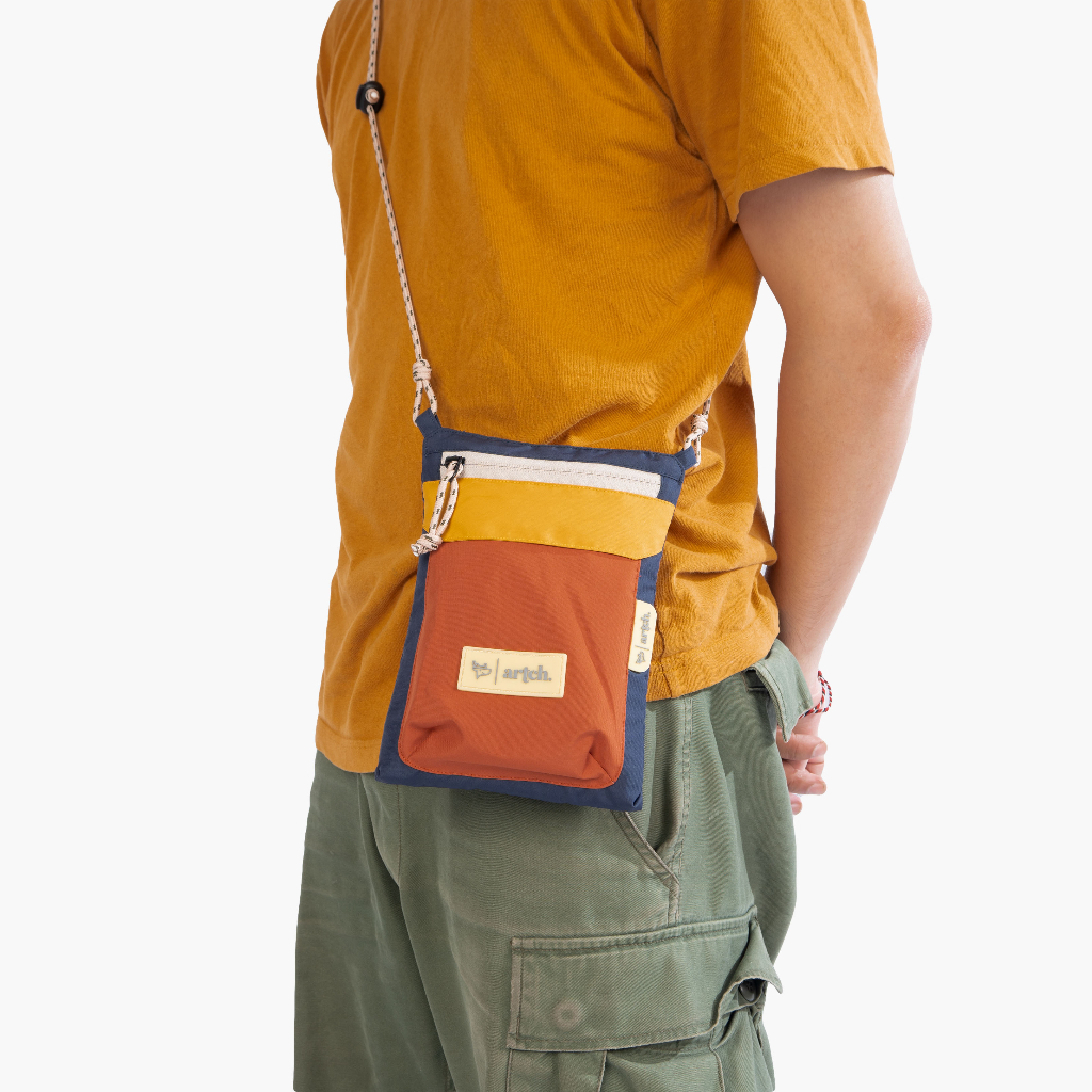 ARTCH - Demano Navy Orange - Sling Bag Phone Wallet