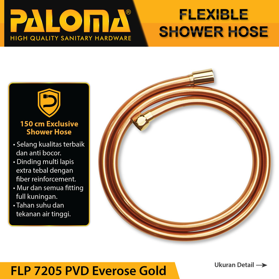 FLP 7205 EVEROSE GOLD PALOMA FLEXIBLE SHOWER HOSE