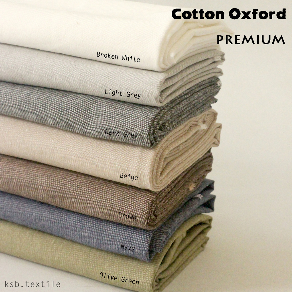 KATUN Premium Cotton Oxford Two Tone และสีทึบ / ผ้าฝ้ายย้อมเส้นด้าย / ผ้าฝ้ายธรรมดา / Chambray / Cembrey เกรด A - RETAIL / METER / ROLLAN by ksb
