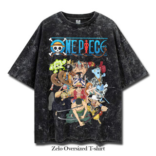 เสื้อยืด พิมพ์ลาย One Piece สไตล์วินเทจ ขนาดใหญ่