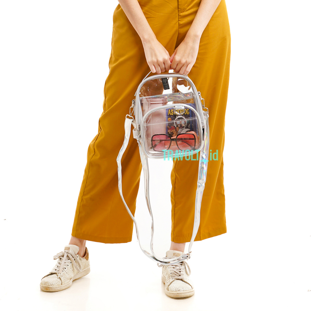 กระเป๋า HOLOGRAM EDITION 3in1 - กระเป๋าเป้สลิงโปร่งใส - Travolt - กระเป๋าคอนเสิร์ต KPOP PVC - รูปที่ 3