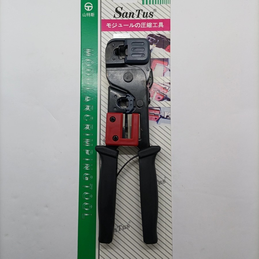 RJ 12 & RJ 45 / 6 PIN & 8 PIN CRIMPING PLIERS + SANTUS CUTTER ST-68B