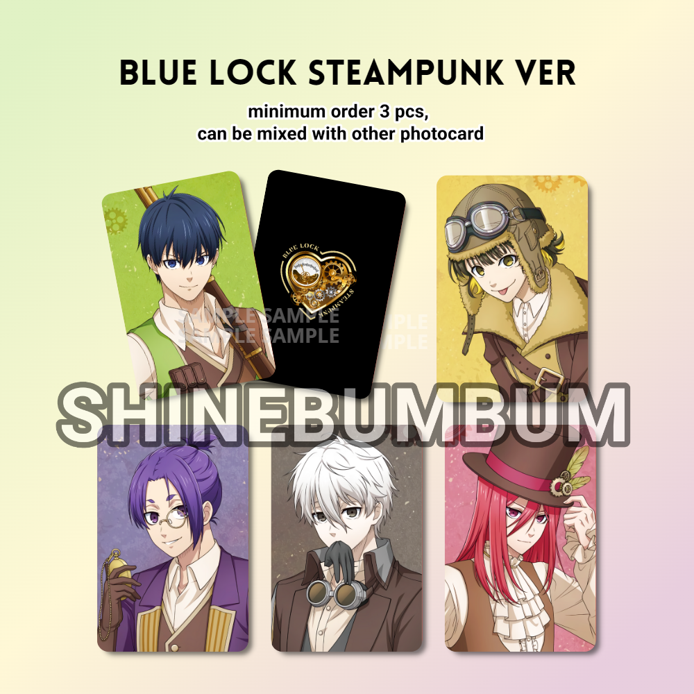 Photocard Anime Blue Lock Steampunk Ver (2 ด้าน)