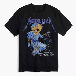 เสื้อยืด แขนสั้น พิมพ์ลาย Metallica THEIR MONEY TIPS สําหรับผู้ชาย