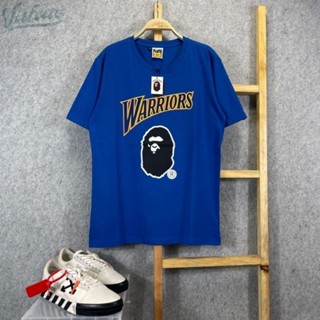 เสื้อยืด A BATHING APE X WARRIORS 93 สีฟ้า คุณภาพดี