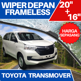 [คู่] ที่ปัดน้ําฝนด้านหน้า แพ็คคู่ ไร้กรอบ ชุด TOYOTA AVANZA TRANSMOVER