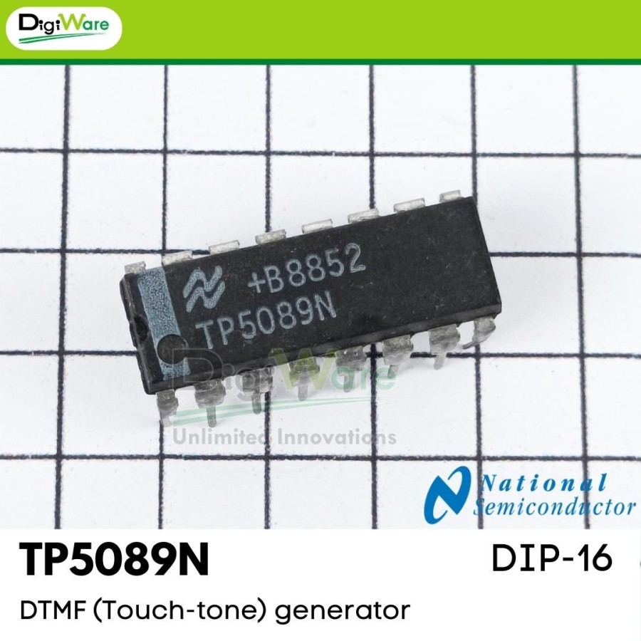 TP5089N TCM5089ANS DTMF เครื่องกําเนิดไฟฟ้าโทนถอดรหัส DIP 16 Pin