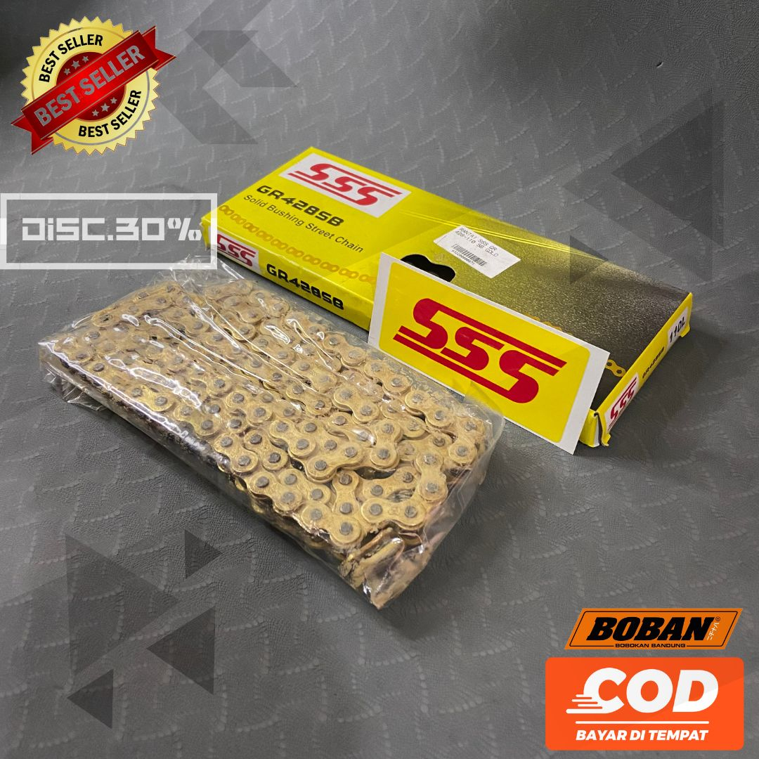 SSS CHAIN 428 SB GOLD 110/140 LINK RX KING RX SPECIAL YT115