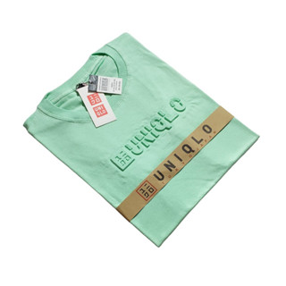 เสื้อยืด Uniqlo Embos l Kaos Uniqlo Sablon Timbul กันฝุ่น สีเขียว คุณภาพพรีเมี่ยม