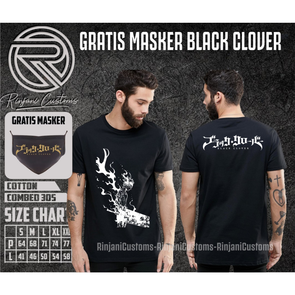เสื้อยืด BLACK CLOVER - เสื้อยืด BLACK CLOVER ANIME - เสื้อยืด ASTA ANIME - เสื้อยืด ASTA BLACK CLOV