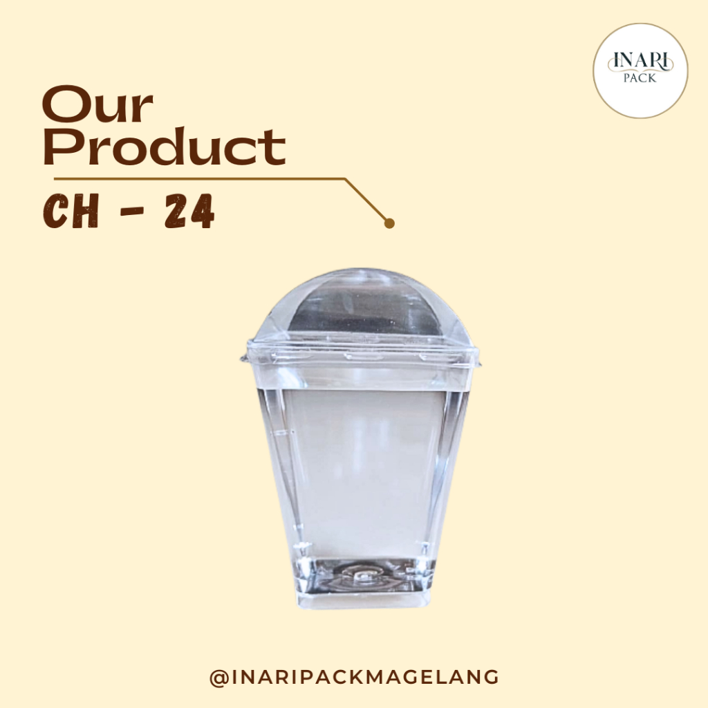 JELLY CUP CH24 CLEAR + LID I DESSERT CUP + LID I CUP PUDDING