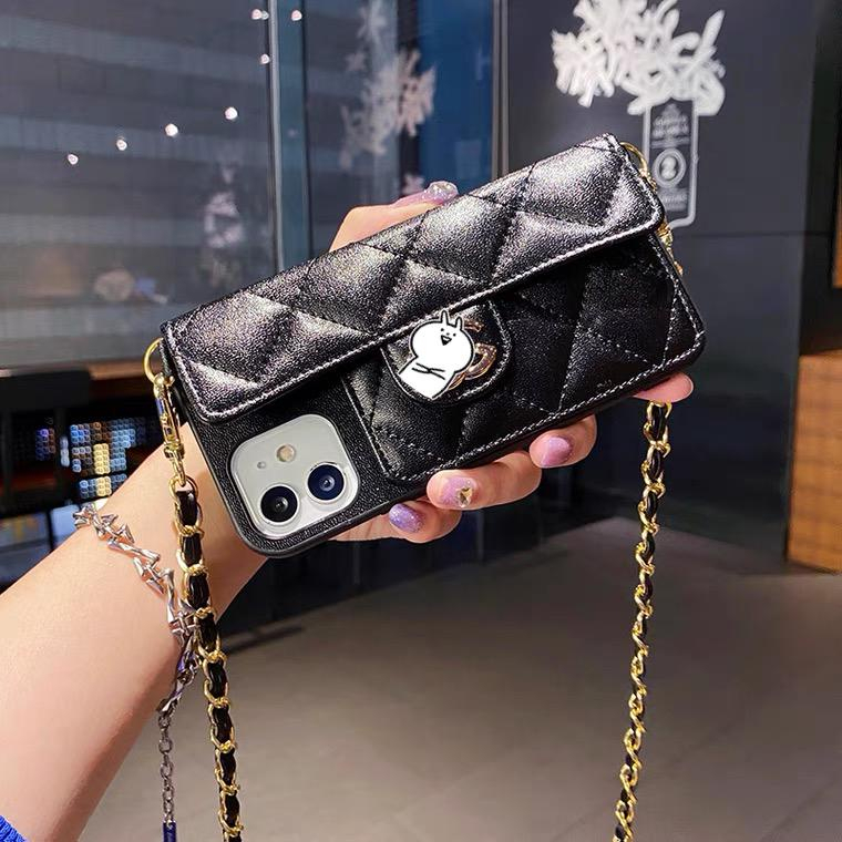 Softcase กระเป๋าสตางค์สีดําที่สวยงามโซ่ FH86 สําหรับ Xiaomi Redmi 9A 9i 9T 13C 14C A1 A1 + A2 A3 หมา