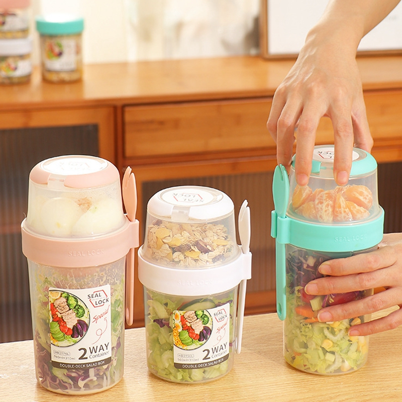 HJK 4 in 1 โถแก้ว OVERNIGHT OAT SALAD RUJAK