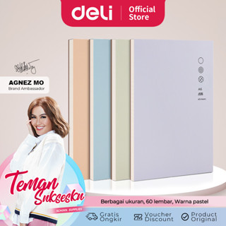 Deli กระดาษโน้ตเตือนความจํา สีพาสเทล 60 แผ่น 2177X