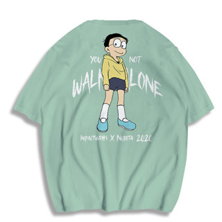 Impactwrhs ของแท้ | เสื้อยืดผ้าฝ้าย ขนาดใหญ่ ลาย NOBITA 24S