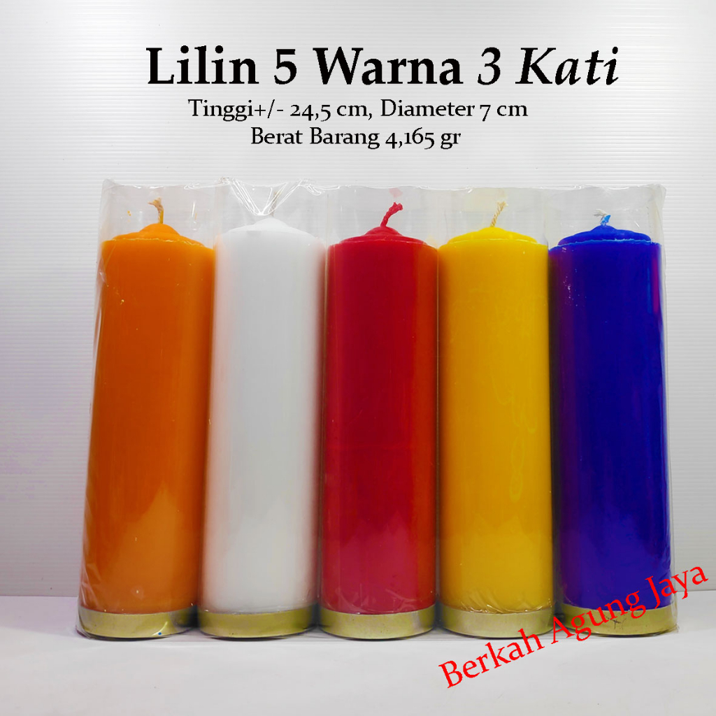 LILIN เทียน 5 สี 3 Kati