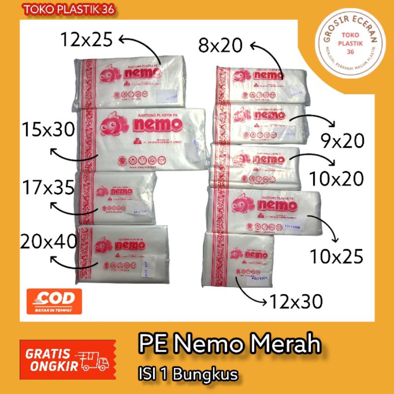 TokoPlastik36 - ตราสุ่มน้ําแข็งพลาสติก PE - ปลอดภัยสําหรับอาหาร - 20x40 - 17x35 - 15x30 - 14x35 - 12