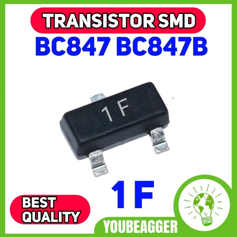 ทรานซิสเตอร์ SMD 1F BC847B BC847 SOT23