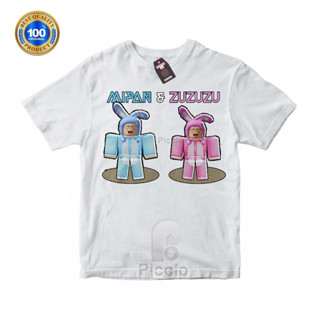 (ฟรีชื่อ) เสื้อยืด ผ้าฝ้าย พิมพ์ลาย ROBLOX MIPAN &amp; ZUZUZU AKUDAV UNISEX สําหรับเด็ก