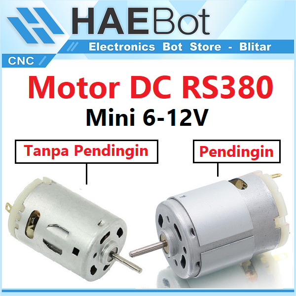 [HAEBOT] Dynamo Motor DC RS380 2.3mm RS-380 380 Mini Drill Car Model Toy DIY Strong High Speed Power