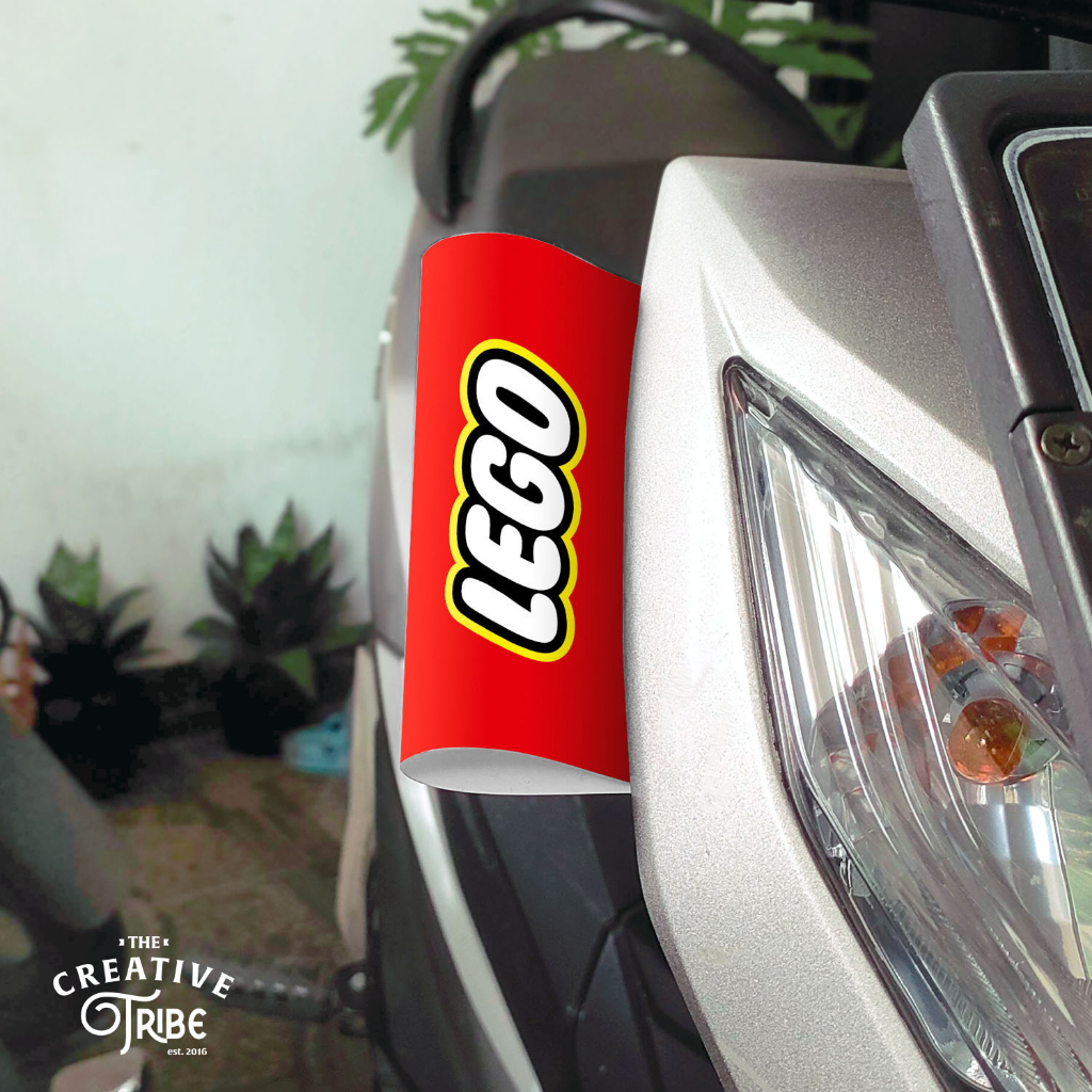 Lego Toy - MINI Label Tag - Trunk Door Body Variation - Viral Lego Car Motorcycle Sticker Decorative