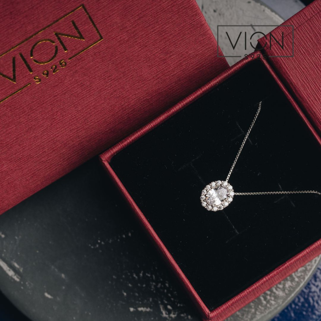 Vion S925 สร้อยคอ 15483 สร้อยคอหรูหราเรียบง่าย/ s925 สร้อยคอเงินโดย vierjewellery