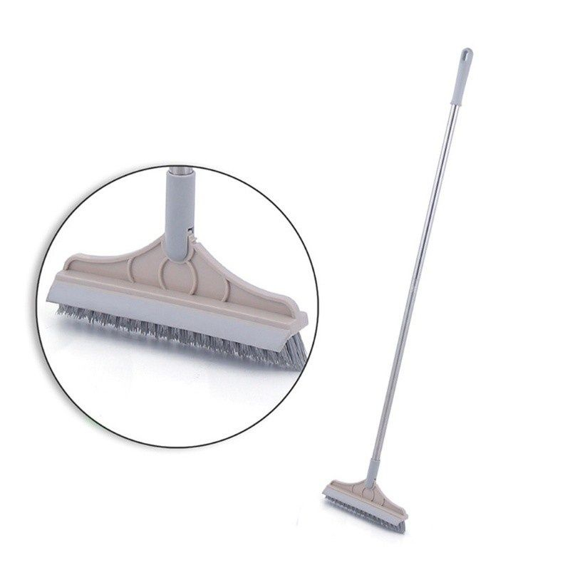 (ABUABU) แปรงไม้กวาดพื้นห้องน้ํา 2 in 1 Wall Cleaner WC Wiper Push
