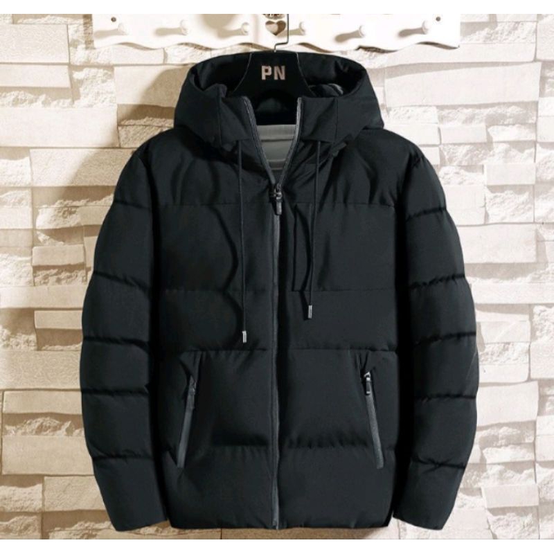 HNF - Winter Jacket Mens Black Bubble Jacket Big Size Jumbo Winter Jacket [S-7XL]