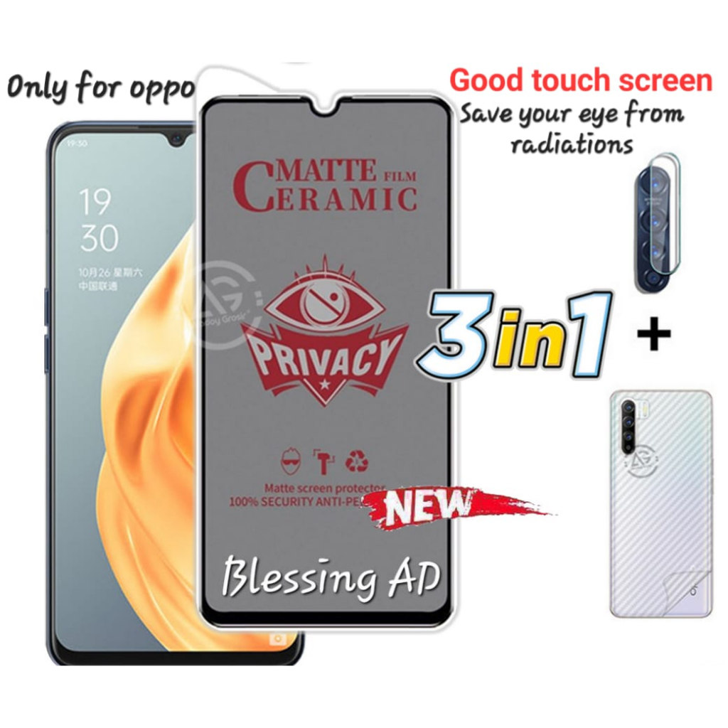 เซรามิค matte spy oppo A12 A12E A12S A15 HOT A15S HOT A16 HOT A16e A16K A16S A17 (NEW) A17K (NEW) A3
