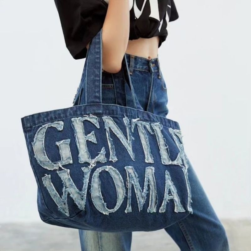 Gntle.woman DENIM TOTE BAG