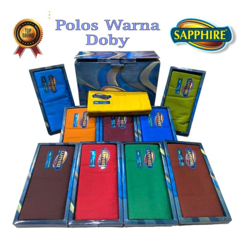 ผ้าซิ่น Sapphire PWD [สี Doby ธรรมดา] พรีเมี่ยม || Tumpal Black Sapphire สีดําธรรมดา HTPL / Tumpal ส