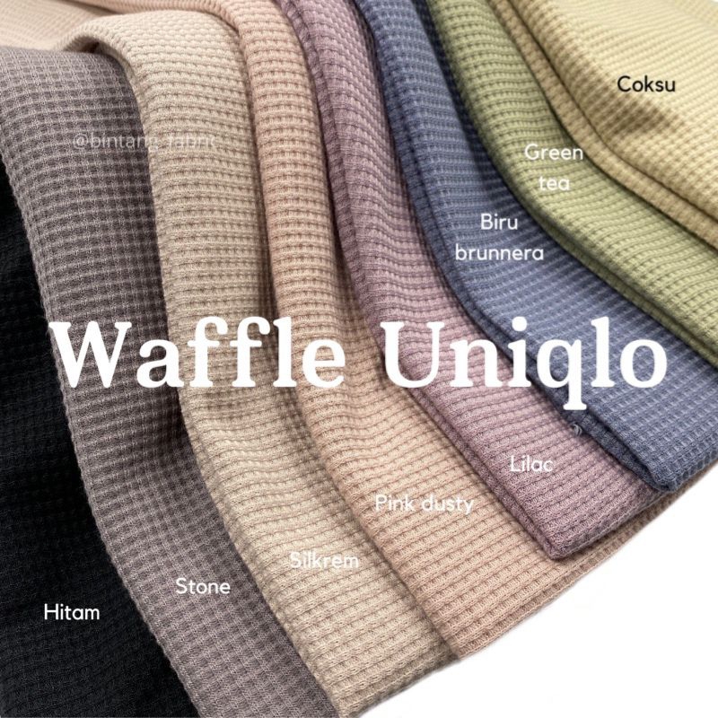 เสื้อยืด WAFER ผู้หญิง LONG-SLEEVED WAFER / BASIC PLAIN CREWNECK SWEATSHIRT UNIQLO WAFFLE